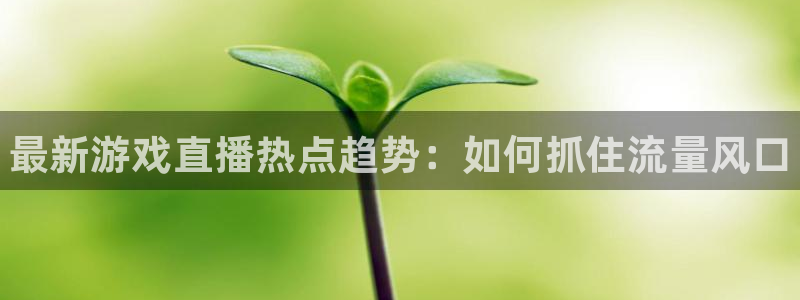 杜邦娱乐集团：最新游戏直播热点趋势：如何抓住流量风口